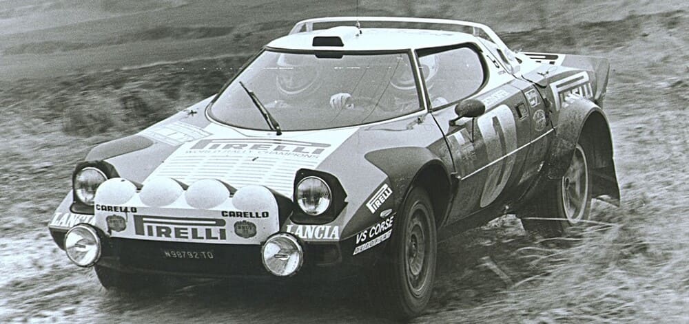 Lancia Stratis de rallye, en uno de los campeonatos que ganó en manos de Munari