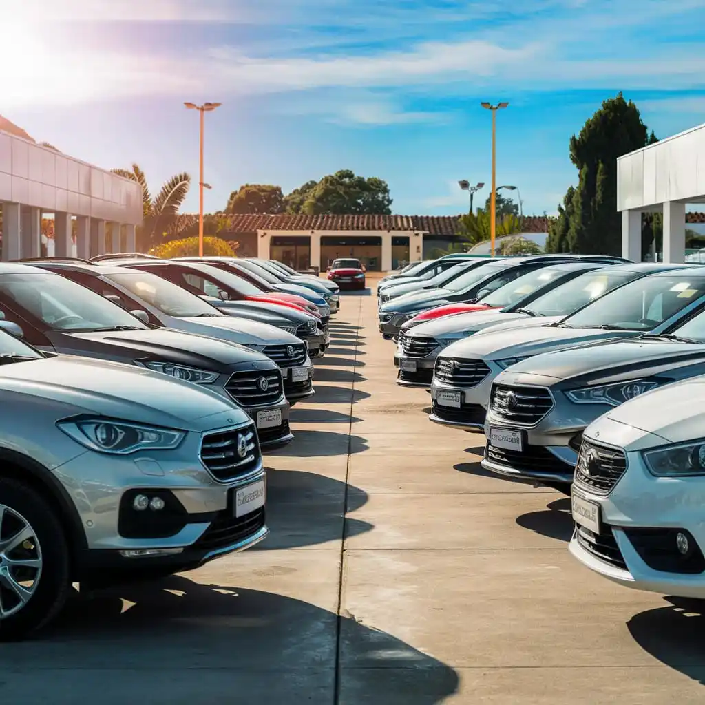 Gran stock de coches de renting